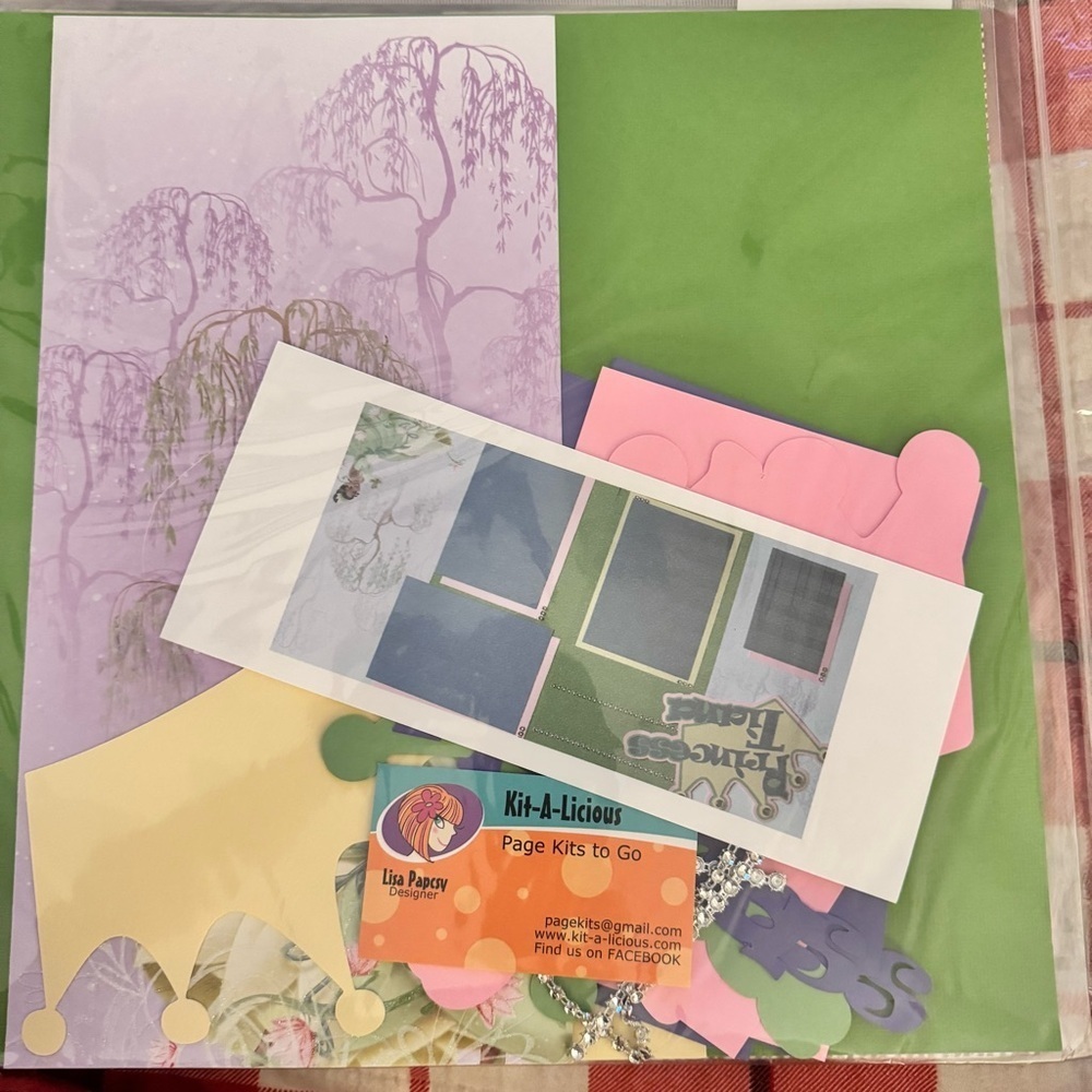 Kit a licious double  page scrapbook kit , princess